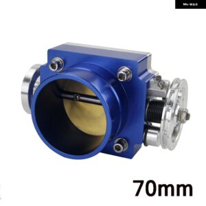 LIZHI- 65MM 70MM 80MM 90MM スロットルボディ パフォーマンスインテーク マニホールド ビレット アルミ ハイフロー - 70mm Blue