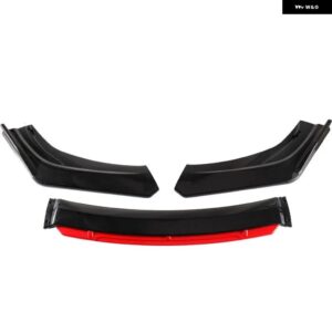 MINI COOPER R55 R56 F55 フロント バンパー リップスポイラー スプリッター ブラック レッド 汎用 フロントショベル バンパー フロントリップ - black red