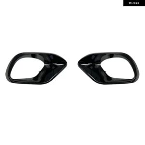 フロントリップ バンパー サイドフード フォグランプ ライトカバー スポイラー エアベント フレーム トリム メルセデス ベンツ CLA W118 C118 CLA45 AMG - Fog Lamp Gloss Black