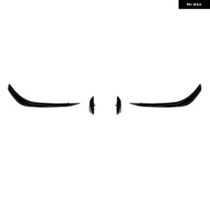 フロントリップ バンパー サイドフード フォグランプ ライトカバー スポイラー エアベント フレーム トリム メルセデス ベンツ CLA W118 C118 CLA45 AMG - Font Lip Gloss Black