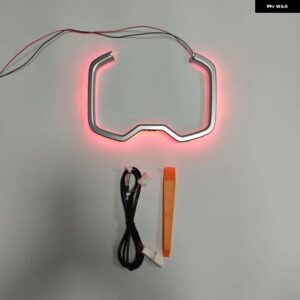 トヨタ RAV4 2019-2024 カーアクセサリー ABS プラスチック LEDライト インナーウォーターカップ ホルダー デコレーションカバー トリム ABS 1個 - red