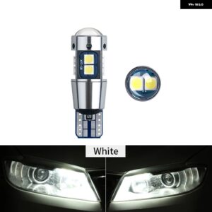 100個 T10 W5W LED 電球 CANバス 3030 10SMD オートウェッジライト ターンサイド 電球 室内読書灯 6000K 超高輝度 12V - WHITE