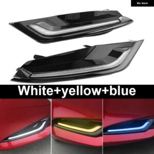 マツダ3 BP 2019 - 22 アクセサリー LED デイタイム ランニングライト フォグランプ ウィンカー付き 車 外装 カスタム - Tricolor