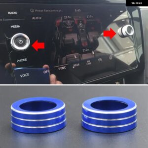 VTEAR フォルクスワーゲン VW ティグアン エアコン ノブ 装飾 カバー インテリア モールディング リアクセサリー カー スタイリング 2017-2021 - style 9