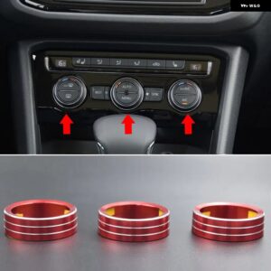VTEAR フォルクスワーゲン VW ティグアン エアコン ノブ 装飾 カバー インテリア モールディング リアクセサリー カー スタイリング 2017-2021 - style 3