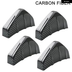 車用 カーボン リア バンパー シャークフィン ディフューザー プロテクター アンダースポイラー リップ トリム カバー ウィングスプリッターアクセサリー - CARBON