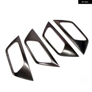 カーアクセサリー プジョー 3008 5008 GT 2017 - 22 ステンレス インテリア ドアハンドル ボウルカバー トリム 4個 - black