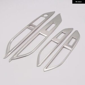 LHD プジョー 3008 5008 GT 2017 - 22 ステンレス インテリア ウィンドウスイッチカバー トリム 4個 - Silver