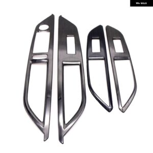 LHD プジョー 3008 5008 GT 2017 - 22 ステンレス インテリア ウィンドウスイッチカバー トリム 4個 - black