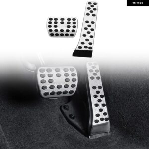 メルセデス ベンツ E クラス W214 2024 /C クラス 2022-2024 カーアクセサリー アルミゴム製 カーブレーキフットペダル ペダル パッド カバー - Silver