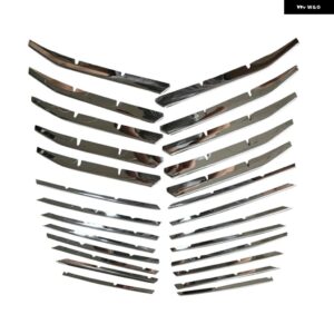 カーアクセサリー プジョー 3008 GT II 2016 - 19 ステンレス フロント グリル モールディングストリップ ボトムカバー トリム - 26pcs