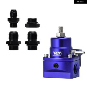 LIZHI RACING - AN8 高圧燃料レギュレーター ブースト付き - 8AN 8/8/6 EFI 燃料圧力レギュレーター ゲージ付き LZ7855 - blue no oil gauge