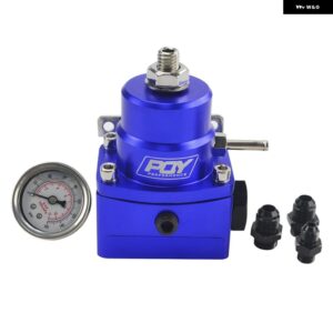 LIZHI RACING - AN8 高圧燃料レギュレーター ブースト付き - 8AN 8/8/6 EFI 燃料圧力レギュレーター ゲージ付き LZ7855 - Blue