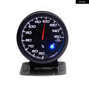 DRAGON GAUGE 60MM ブースト/水温/油温/ 油圧 /電圧/回転数/空燃比/排気ガスゲージ ブラックカラー デュアルLEDカラー ディスプレイ - Oil temp