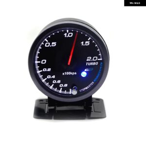 DRAGON GAUGE 60MM ブースト/水温/油温/ 油圧 /電圧/回転数/空燃比/排気ガスゲージ ブラックカラー デュアルLEDカラー ディスプレイ - Boost 2bar