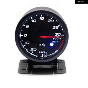 DRAGON GAUGE 60MM ブースト/水温/油温/ 油圧 /電圧/回転数/空燃比/排気ガスゲージ ブラックカラー デュアルLEDカラー ディスプレイ - BOOST PSI