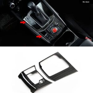 VTEAR マツダ CX-5 CX5 2021-2017 アクセサリー セントラ ル コントロール ATギア パネル トリム カバー インテリア ステンレス デコレーション - black