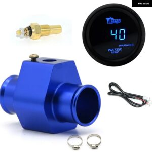 2インチ 52MM 車用デジタルブルーLED水温計 40～150℃ 水温ジョイント パイプ センサー アダプター 付き - with 30mm adapter