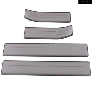 カーアクセサリー ホンダ ジャズ GR 2020 - 23 アウター ドアシル スカッフプレート シル プロテクター カバー トリム 4個 - Silver