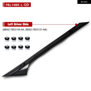 フロント左+右 Aピラー フロントガラス アウター トリム モールディング フォード エクスプローラー 2011-2019 2.3L / 3.5L BB5Z7803136AB BB5Z7803137AB - Only Left