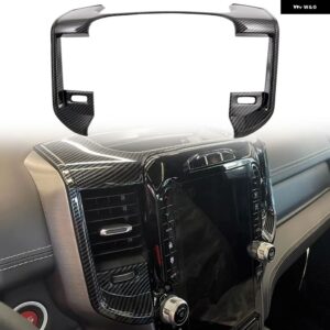 ダッジ ラム 1500/ ラム TRX 2021 - 23 ABS カー コンソール ナビゲーション フレーム カバー とリア アームレスト エアベント アウトレット トリム - Style A