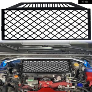 スバル WRX STI 2014-2021 アルミ製 レッド ブラック フロントフード ボンネット エンジン ラジエーター ラジエーター プロテクター カバー キット - H