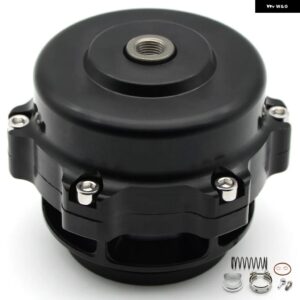 50MMブローオフ バルブ 汎用 調整可能ターボブローオフ アルミフランジ - black