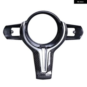 車 ステアリングホイール カバー トリム BMW M2 F87 M3 F80 M4 F82 M6 F06 F12 F13 X5M F85 X6M F86 ステアリングホイール カバー カーボン - Carbon Fiber