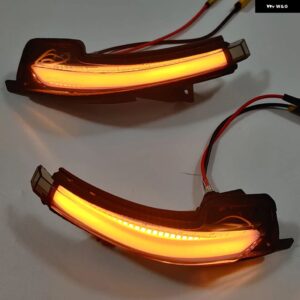 フォード マスタング S550 2015-2023 シーケンシャル リアビューミラー インジケーター ブリンカー LED ウィンカーライト ストリップキット - Smoked