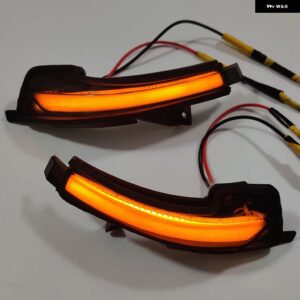 フォード マスタング S550 2015-2023 シーケンシャル リアビューミラー インジケーター ブリンカー LED ウィンカーライト ストリップキット - black