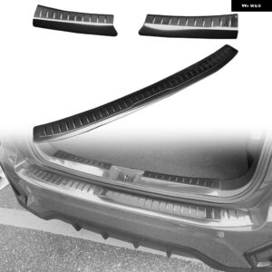 スバル クロストレック GU 2024 カーアクセサリー ステンレス インナー アウター リア バンパー プロテクト シル トランク プレートカバー 2個 - black