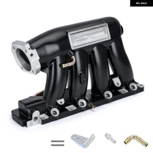 LIZHI - アルミインテーク マニホールド 06-11 ホンダ シビック 04-08 アキュラ TSX K24A2 K20Z3 シルバー ブラック LZ-IM52 - black