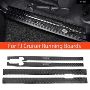 サイドステップカバー トヨタ FJクルーザー ランニングボード 304 ステンレス FJクルーザー ドアステップ インテリア アクセサリー - black