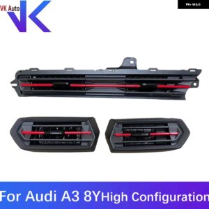 アウディ A3 8Y ハイコンフィギュレーション エアコン ベント レッド グリーン スタイル 8Y1 820 951 A - Red Set