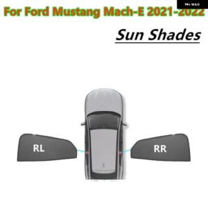 フロントガラス サイドウィンドウ サンバイザー シェード インテリア プライバシー スリープシールド ライト ブラインド マスタング マッハE 2021 2022 - 2Pcs　RL　RR