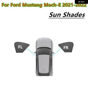 フロントガラス サイドウィンドウ サンバイザー シェード インテリア プライバシー スリープシールド ライト ブラインド マスタング マッハE 2021 2022 - 2Pcs　FL　FR