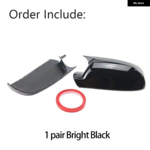 ブラック ホーンシェイプ カーボンパターン ミラー カバー オーバーレイ アドオン アウディ A4 A5 S4 S5 B8.5 RS3 RS4 RS5 A3 8P B8.5 ブラック - Bright　black