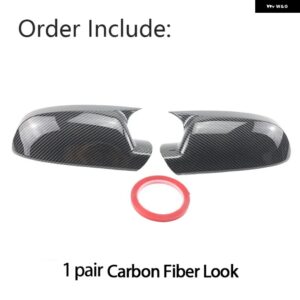 ブラック ホーンシェイプ カーボンパターン ミラー カバー オーバーレイ アドオン アウディ A4 A5 S4 S5 B8.5 RS3 RS4 RS5 A3 8P B8.5 ブラック - Carbon　Fiber　Look