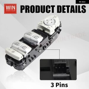 A2059056811 A2229056800 2059056811 2229056800 フロント左マスターパワーウィンドウスイッチ メルセデス ベンツ C300 GLC300 W213 W222 - A2229056800 Black2