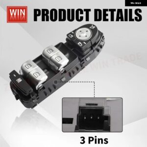 A2059056811 A2229056800 2059056811 2229056800 フロント左マスターパワーウィンドウスイッチ メルセデス ベンツ C300 GLC300 W213 W222 - A2229056800 Black1