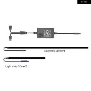 テスラ モデル3 YダイナミックLEDライトストリップ ダッシュボード ワイヤレス充電ポート アンビエントライト プラグプレイBLUETOOTHアプリ コントロール - 2pcs