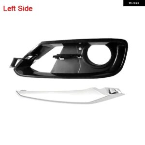 車用フロント バンパー フォグランプ カバー セット シルバー トリム 付き BMW F30 F31 328I 335I スポーツライン 5111730 - Left Side