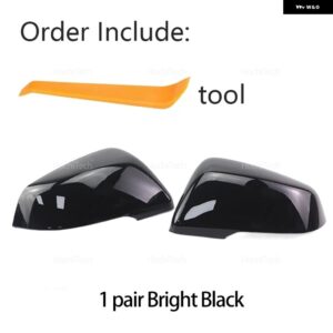 カーボンパターンミラー カバー ブラックミラー カバー オーバーレイ BMW F48 F49 F39 G29 F44 F45 F46 F53 F40 トヨタ スープラ 2個 - Gloss Black