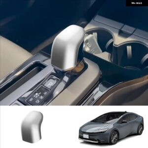 車用 ギア シフト ヘッドカバー キャップ 2023 2024 トヨタ プリウス 60系 内装 アクセサリー - SILVER MATTE