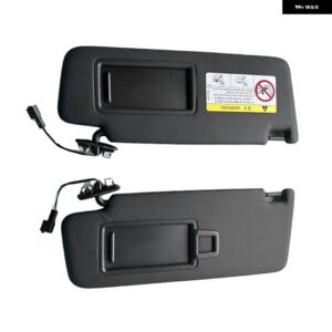 1/2個 車用 フロントガラス サンバイザー パネル サンシェード カバー ミラー 付き VW ゴルフ MK7 MK8 ジェッタ 7 T-クロス パサート B8 CC E- ゴルフ - 1pair black