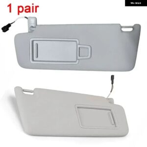 1/2個 車用 フロントガラス サンバイザー パネル サンシェード カバー ミラー 付き VW ゴルフ MK7 MK8 ジェッタ 7 T-クロス パサート B8 CC E- ゴルフ - 1Pair Grey