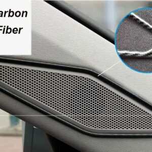 Aピラー サウンドホーンカバー サウンド フレーム 装飾 トリム フロントドアホーン フレーム VWジェッタMK7 2021 2019 - 21 - carbon fiber