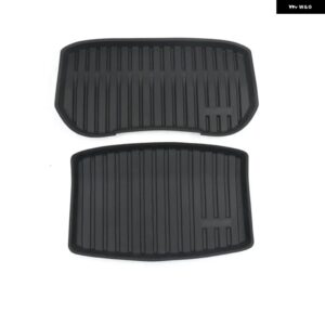 TPEフロント パッド マット リアカーゴトレイ アンダー トランク マット テスラ モデル3 ハイランド 2023 2024 - Front Rear