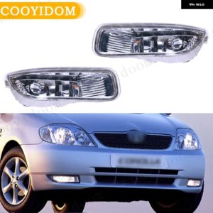 車用フロント バンパー フォグランプ クリア 電球 付き US トヨタ カローラ 2003 2004 2005 812102060 81200-02060 ヘッドライト - Left and Right