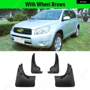 フェンダー トヨタ RAV4 2006 - 12 マッドガード ガード スプラッシュ カーアクセサリー - With Wheel Brows